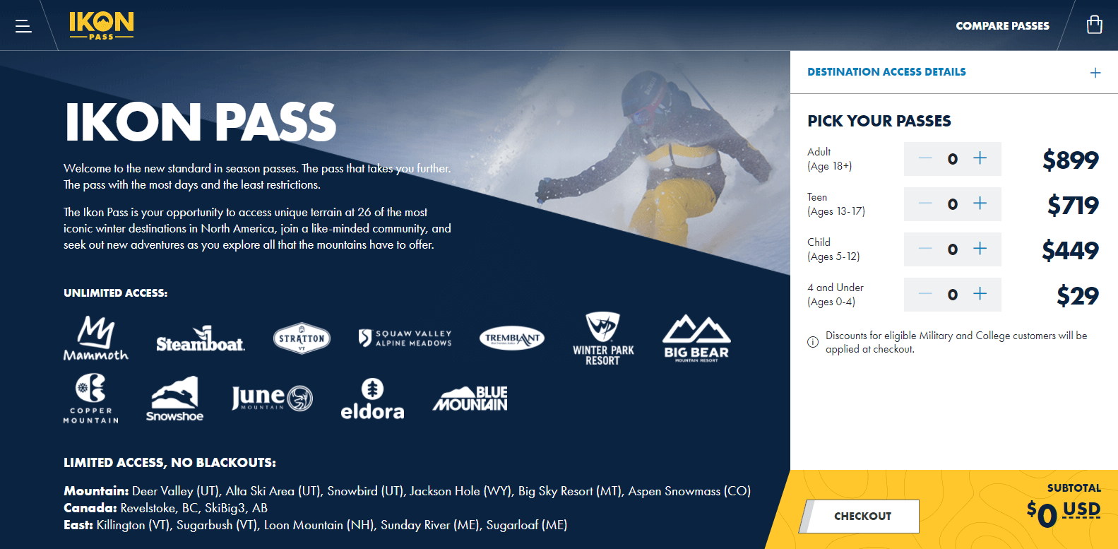 Ikon Pass marketing, branding, pricing, and timeline. SlopeFillers