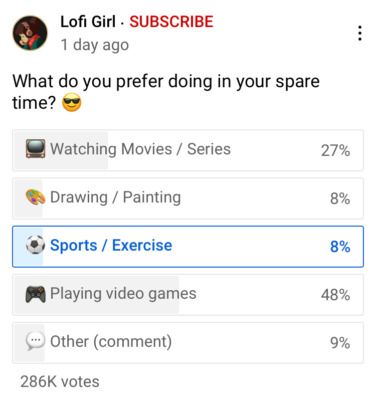 lofi spare time survey