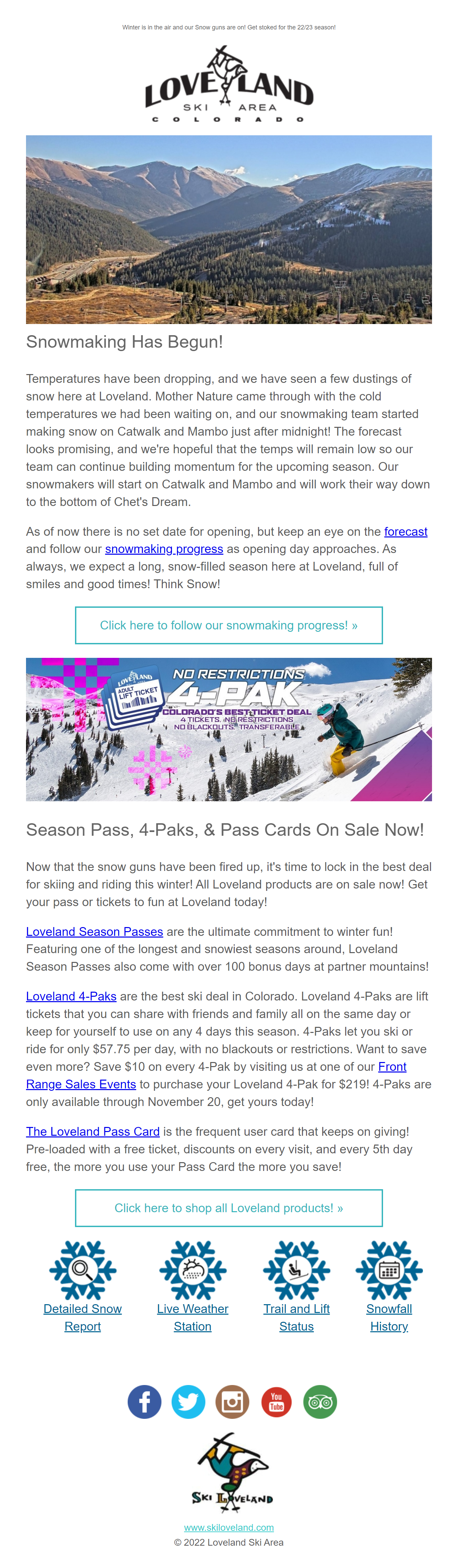 screenshot of loveland email