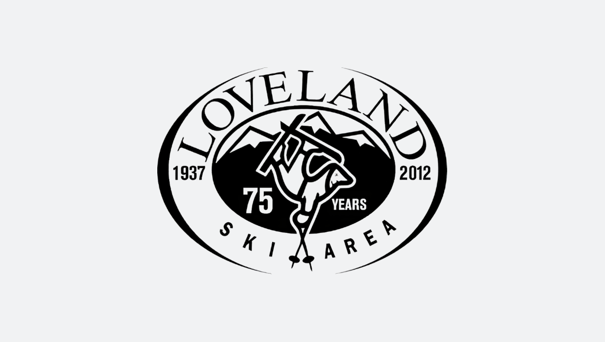 loveland ski area 75th anniversary logo