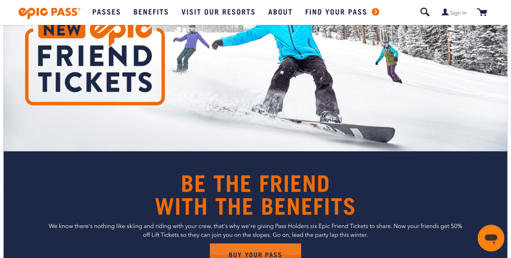 epic Friend website screenshot